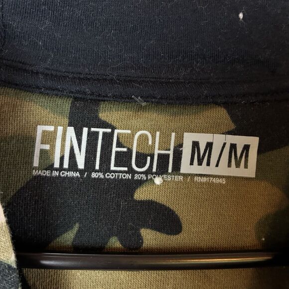 Fintech Mens Size Medium Pullover Hoodie Sweatshirt Fishing Outdoor Camo - Picture 3 of 5